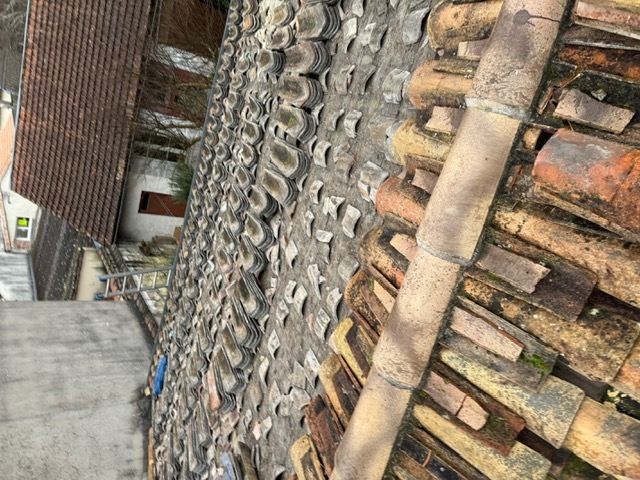 Chantier toiture tuiles mécaniques